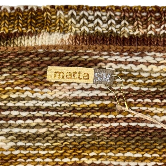 NWT Matta Merino Wool Sweater SZ M V-Neck Made In Peru Boho Cottage Cozy - Picture 6 of 12